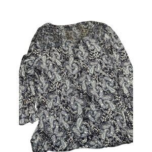 Ava & Grace Woman Shirt Multicolor Paisley Size 3X Button Up Sleeve